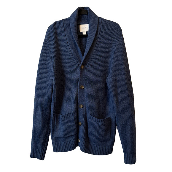 Old Navy Women's L Preppy Shawl Collar Knit Button Cardigan Sweater Granny Comfy - Picture 1 of 8
